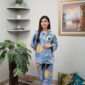 Painted Pj's printed night dress in Pakistan -Whitethreadz.com